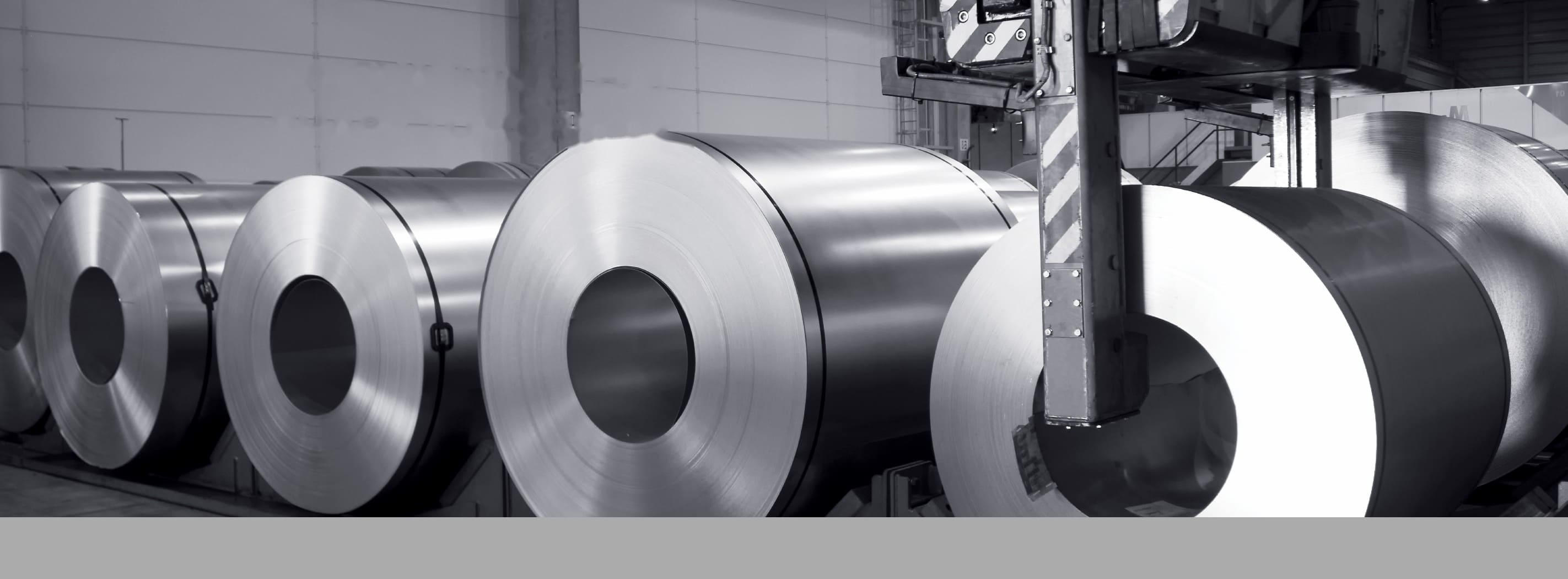 Steel coils in production facility