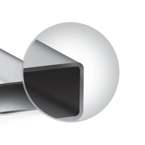 Magnified view of Geofab tube's precise, sharp edges